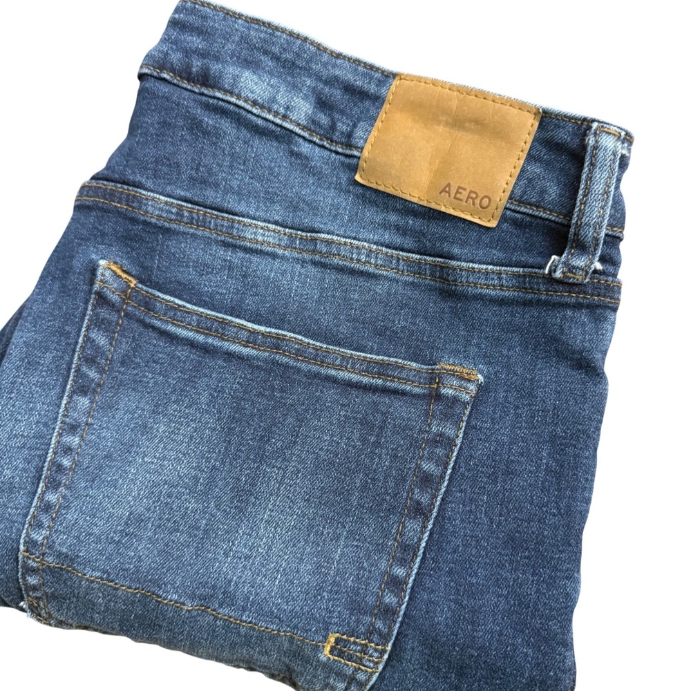 Aeropostale Mens Straight Leg Dark Wash Stretch Denim Jeans 36x30 RN154379 - Picture 1 of 8